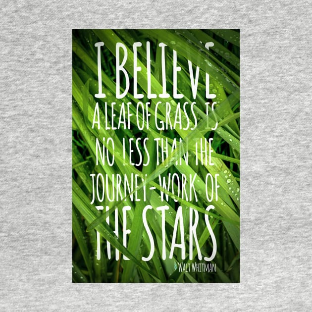 Walt Whitman Quote Poster With Grass by mrdoomits